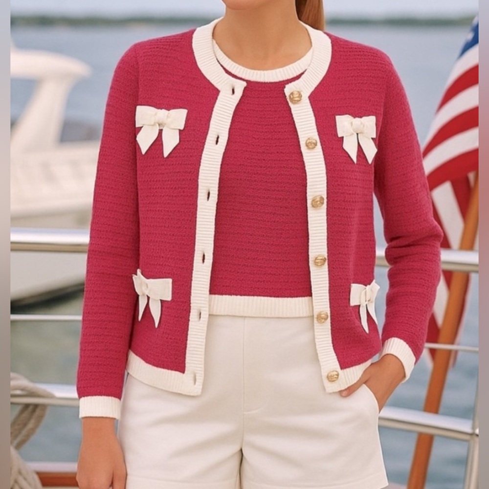 Lilly Pulitzer Valoria Sweater Raspberry Rouge